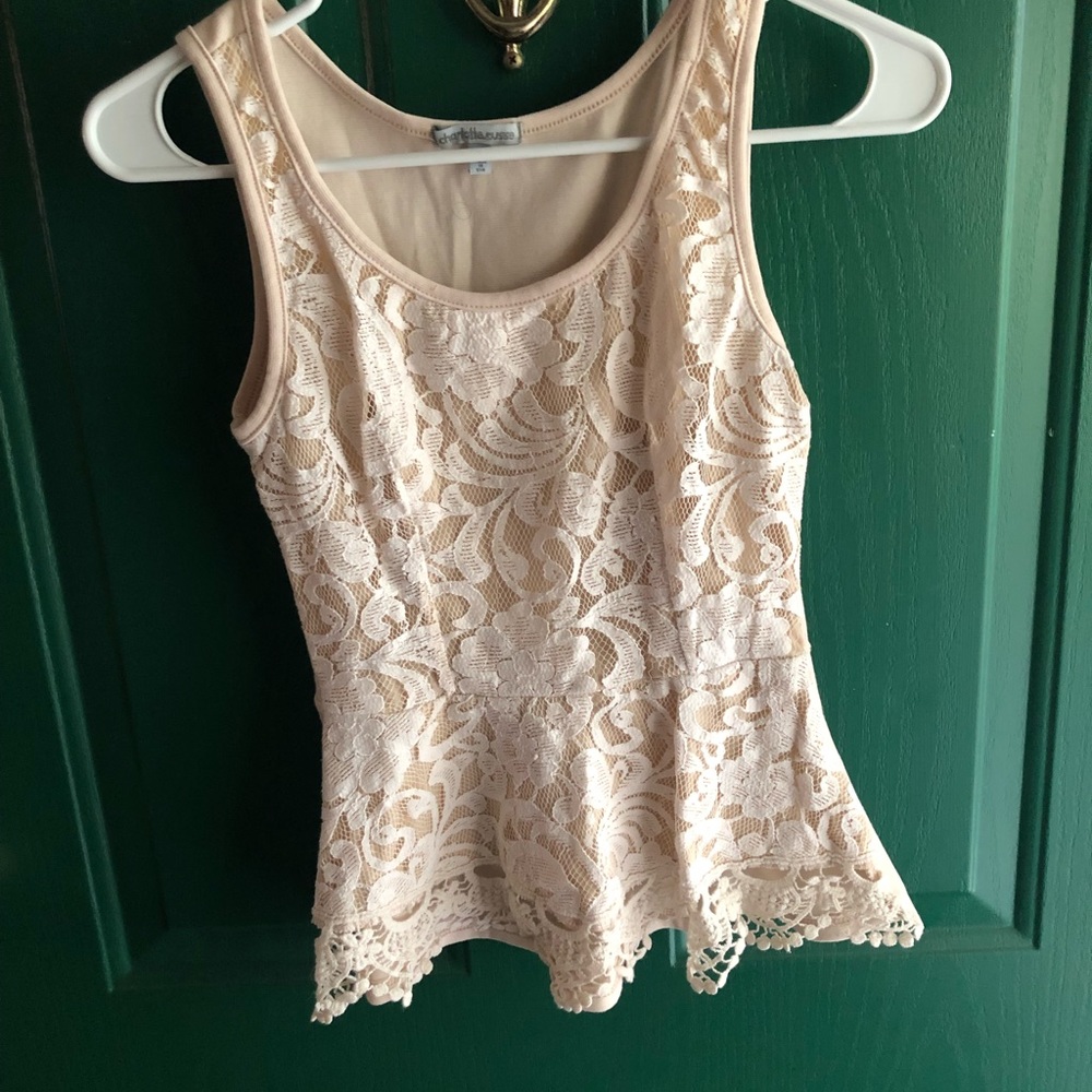 Charlotte Russe peplum sleeveless blouse